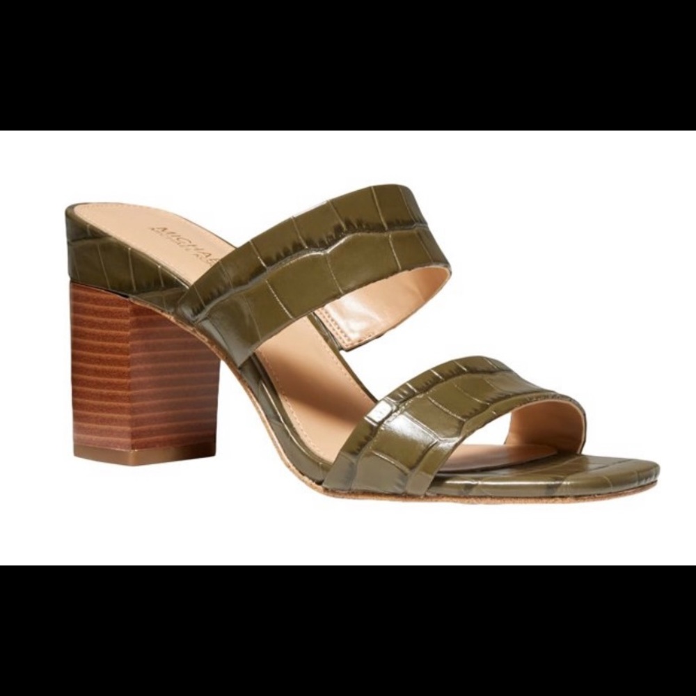 Michael Kors Glenda mule high heel block sandals, size 6m, never worn!